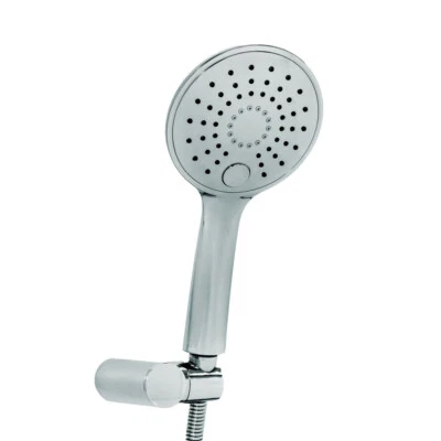 Aloni Slim Handbrause Set mit Brauseschlauch und Wandhalterung weiß chrom - Bild 1 von 2