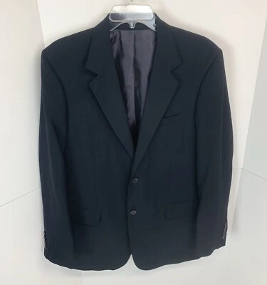 Ted Baker London Men Size 44L 100% Wool 2 Button Blazer Sport Coat Midnight Blue - Image 1 of 4