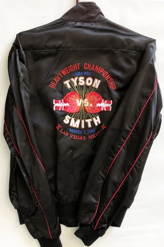 Vintage Original Mike Tyson vs. Bonecrusher Smith Boxing Fight Jacket Size MED Cover