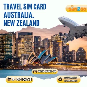 Australia & New Zealand Travel SIM Card UNLIMITED Data Plan - Picture 1 of 1