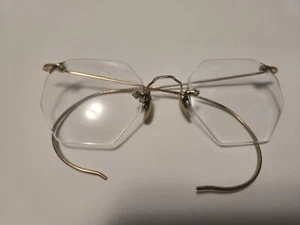 Años 30 AO Hexagon Vintage Gafas con Estuche de Colección - Imagen 1 de 10