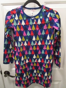 HANNA ANDERSSON HOLIDAY PRINT L/S DRESS IN COTTON JERSEY SIZE 10 (140)  NEW - Picture 1 of 2