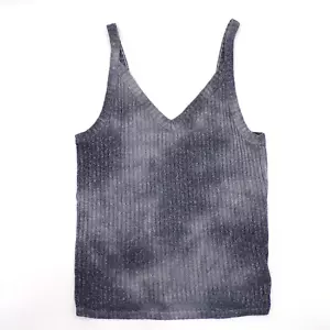 Camiseta sin mangas recortada acanalada suave y sexy American Eagle para mujer talla mediana gris AEO - Imagen 1 de 9
