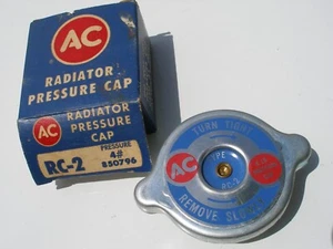 Vintage NOS AC RC2 Radiator Pressure Cap 1953 1954 Corvette 4 lb 850796 RC-2 OEM - Bild 1 von 6