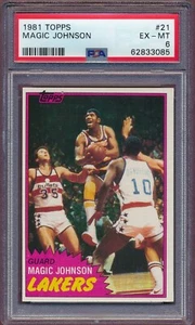 Topps Magic Johnson #21 1981 ¡PSA 6!! - Imagen 1 de 2