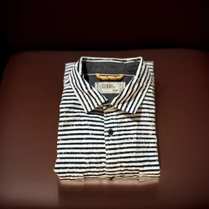 Free Planet Poloshirt für Herren Gr. Large blau & weiß gestreift - Bild 1 von 4