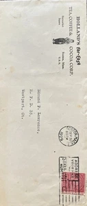 1929 Boston Mass Holland’s Far East Postal Cover Tea Coffee Cocoa Corp - Picture 1 of 6