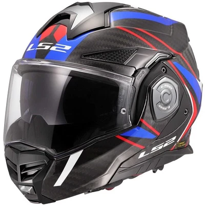 LS2 CASCO MOTO FF901 ADVANT X CARBON FUTURE II RIBALTABILE 180 BIANCO BLUE ROSSO - Image 1 of 4