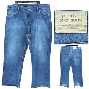 Tommy Hilfiger Jeans Hombres 38x30 Freedom Jean Suelto Recto Dobladillo Envejecido Patinador - Imagen 1 de 15
