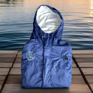 The North Face Jacket Mens Small Blue Dryvent Stowable Full Zip Hooded Rain - Picture 1 of 10