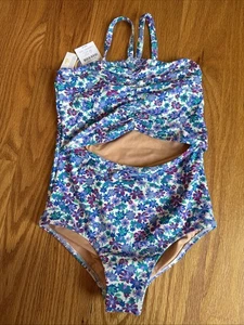 J Crew Crew Cuts Girls' floral one-piece swimsuit Size 6-7 - Picture 1 of 8