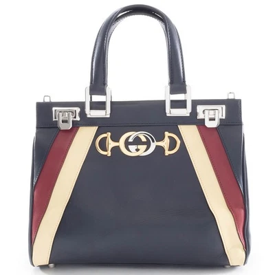 Gucci Handbag Zumi Multicolor Leather Convertible Tote Bag 569712 Used Reuse - Image 1 of 4