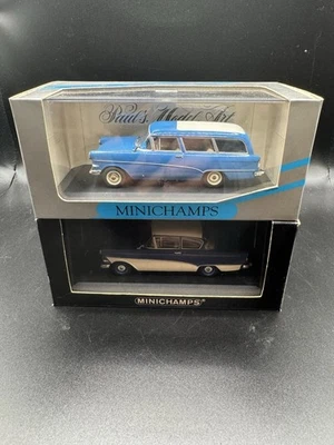 Opel Rekord P1 berlina e break  Minichamps scala 1/43, prima serie rare in box  - Immagine 1 di 4