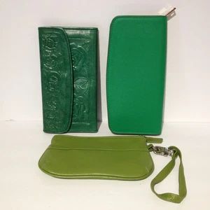 SET GRÜNE Geldbörsen Leder verziert + Kalbsleder + Target Golunski Mode Geldbörse ++ - Bild 1 von 22