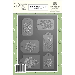 Lisa Horton Crafts Embossing Folder And Die 5"X7" Mini Tags - Picture 1 of 1