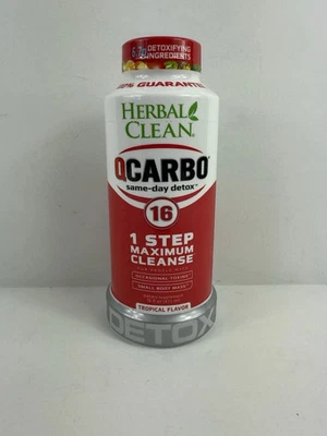 Herbal Clean QCarbo 16 OZ sabor tropical caducidad 03/2027 Foto 1 de 4