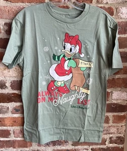 2025 Walt Disney World Christmas Santa Daisy Duck Naughty List Shirt XS NEW - Picture 1 of 1