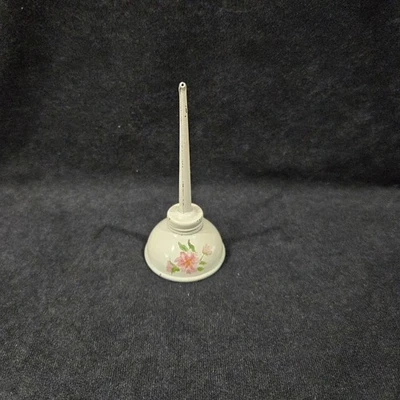 Campana de metal pintada a mano vintage con flores rosas - Shabby Cottage Farmhouse 4 pulgadas Foto 1 de 4