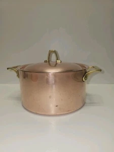 Paul Revere Limited Edition Copper 3 Quart Stock Pot With Lid - Picture 1 of 9