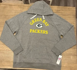 Felpa con cappuccio pullover grigio Green Bay Packers autentica NFL abbigliamento squadra 2XL - Foto 1 di 10