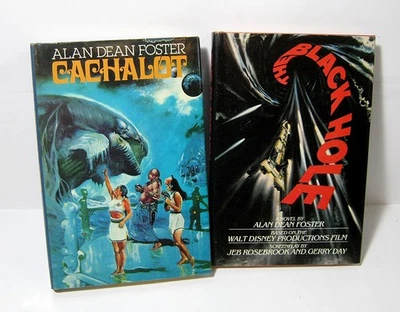Vintage Lot of 2 Alan Dean Foster Sci-Fi Hardcover Books The Black Hole Cachalot - Imagem 1 de 4