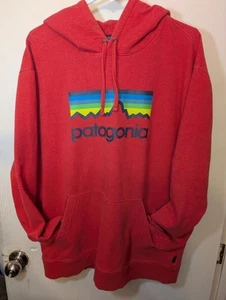 Men’s Patagonia Uprisal Graphic Pullover Hoodie Sweatshirt Red Size large - Picture 1 of 9