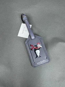 Vera Bradley Keep A Secret Kofferanhänger verspielte Pinguine grau Urlaub Neu mit Etikett - Bild 1 von 2
