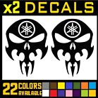 x2 Punisher Decal Sticker For Yamaha Motorcycles Vinyl Decal [Sk6]