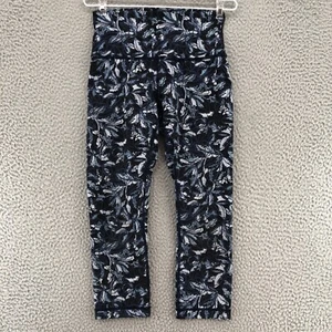Lululemon Wunder Under Leggings Womens 4 Crop Hi-Rise 21" Embellished Multi Blue - Picture 1 of 13