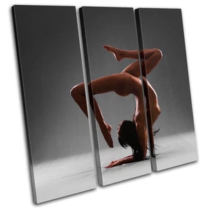 Nude Gymnast Erotic TREBLE CANVAS WALL ART Picture Print VA - Picture 1 of 1