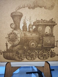 Steampunk Zug Lasergravur - Bild 1 von 1