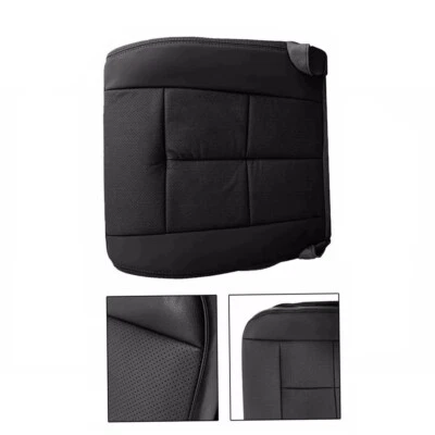 For Lincoln Navigator 2007-12 Driver Bottom Black Perforated Leather Seat Cover Foto 1 de 4