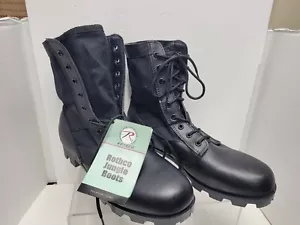 Rothco 5081 Cuero Negro Militar G.I. Botas estilo selva 8", para hombre talla 13R - Imagen 1 de 3
