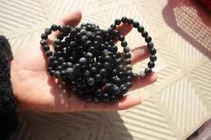 8pcs 8mm Natural sivel obsidian bracelets beads - Picture 1 of 2
