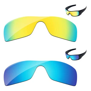 Lenslog Ice & 24K Polarized Replacement Lenses For-Oakley Batwolf OO9101 - Picture 1 of 6