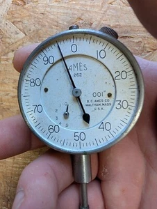 Vintage AMES 262 Dial Indicator 0.001" Resolution .5" Travel ⅜" Stem ¼ Lug  - Picture 1 of 6
