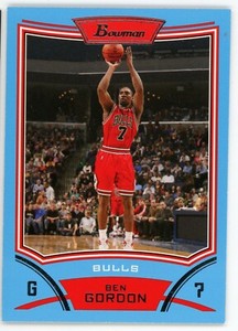 2008-09 Bowman Ben Gordon Blue #35 #/499 Bulls