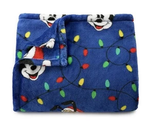 MANTA DE FELPA SUAVE DE GRAN TAMAÑO MICKEY MOUSE LUCES NAVIDEÑAS de gran tamaño 60x72 ¡NUEVA! - Imagen 1 de 1