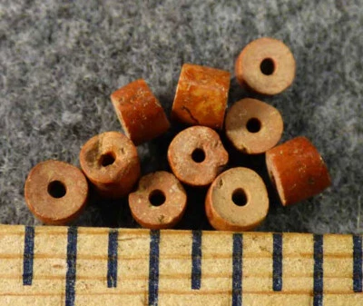 (10) Cuentas comerciales de pipa india Chippewa originales de gran color Foto 1 de 3