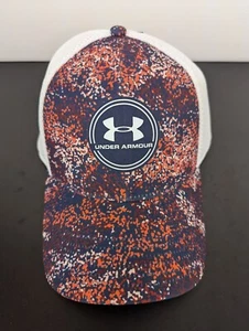 Men's Iso-Chill Under Armour Golf Hat Driver Mesh Cap Midnight Navy White S/M - Picture 1 of 5