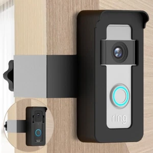 Videocitofono ad anello design antifurto impermeabile senza supporto trapano. Nero - Foto 1 di 7