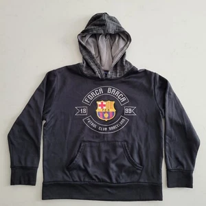 FCB Barcelona Futbol Club Forca Barca Fußball schwarzer Hoodie - Herren Medium M - Bild 1 von 10