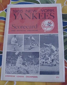1965 NY YANKEES Game Program Vs Minnesota - Yankee Stadium - Aug 12 1965 Scored - Picture 1 of 6