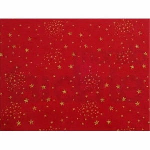 Pannolenci colore rosso con Stelle Glitter Oro Foglio di cm 30x40 Spessore 1 mm - Foto 1 di 1