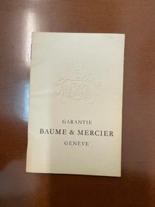Baume Mercier Warranty In White 60/70s - 100% Genuine For All Models - Picture 1 of 6