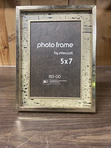 Vintage Gold Metal Intercraft Photo Frame 5x7 - Picture 1 of 2