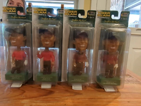 4 Tiger Woods Upper Deck Playmakers TIGER SLAM Set  (w/cards. NEW IN BOX Cover
