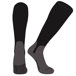 PEAR SOX OTC Baseball Softball Stirrup Socks (S, 5in) Black, Graphite - Picture 1 of 3