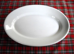 Plato Blanco RESTAURANTE Iroquois China Syracuse Vintage ~ 8 1/2" x 12 1/2" ~ - Imagen 1 de 6