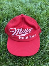 Vintage Miller High Life Red SnapBack Hat 